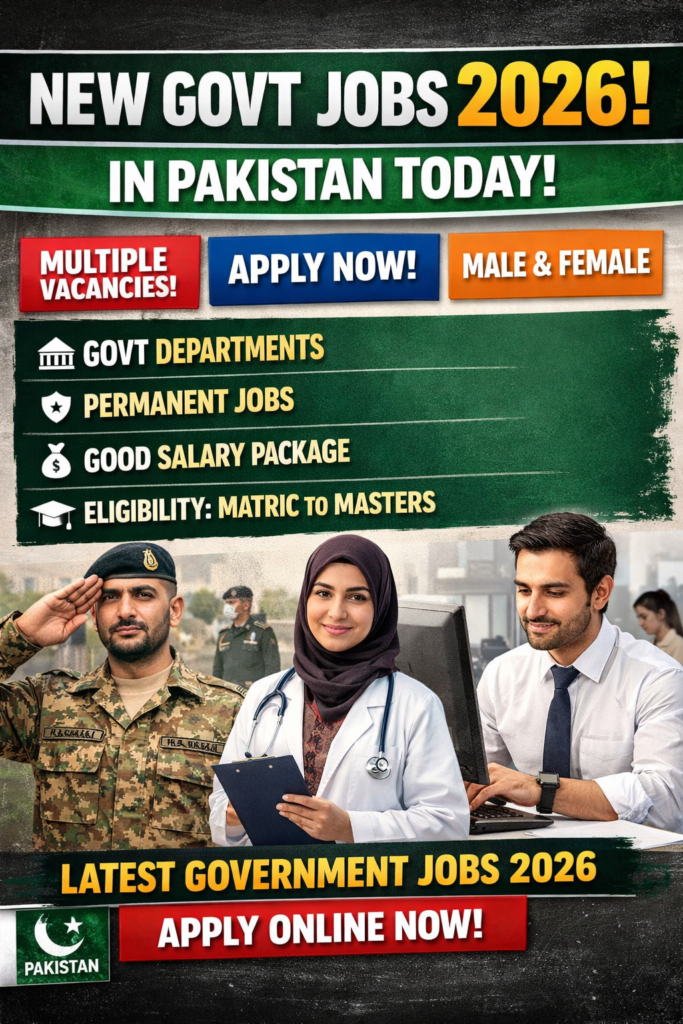 Govt Jobs 2026 in Pakistan